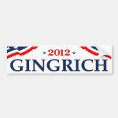 Gingrich Präsident 2012 (v105) Autoaufkleber (Vorne)