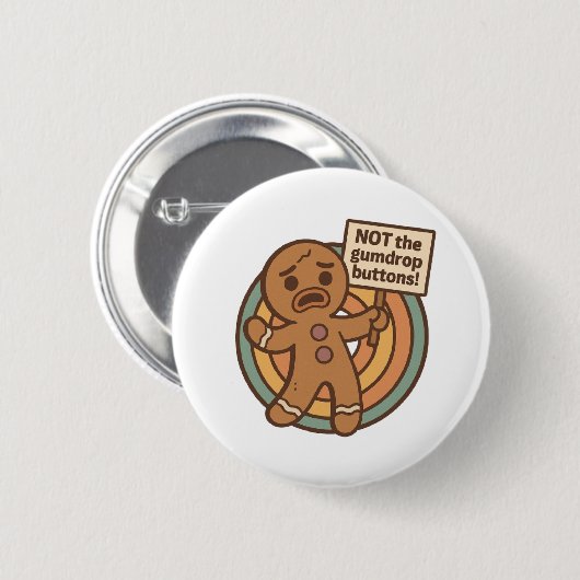 Gingy Weihnachts-Button-Pin Button (Vorne & Hinten)