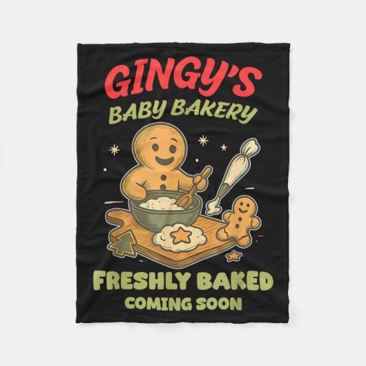Gingy's Baby Bakery Freshly Baked Coming Soon Chri Fleecedecke (Vorderseite)