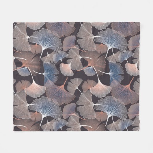 Ginhko verlasse Muster Fleecedecke (Vorderseite (Horizontal))