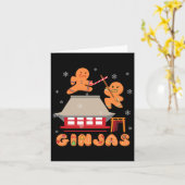 Ginja Ninja Ginjas Gingerbread Ninjas Christmas Gi Karte (Gelbe Blume)
