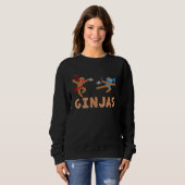 Ginjas Gingerbread Ninjas Funny Christmas Cookie P Sweatshirt (Vorne ganz)