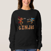 Ginjas Gingerbread Ninjas Funny Christmas Cookie P Sweatshirt (Vorderseite)