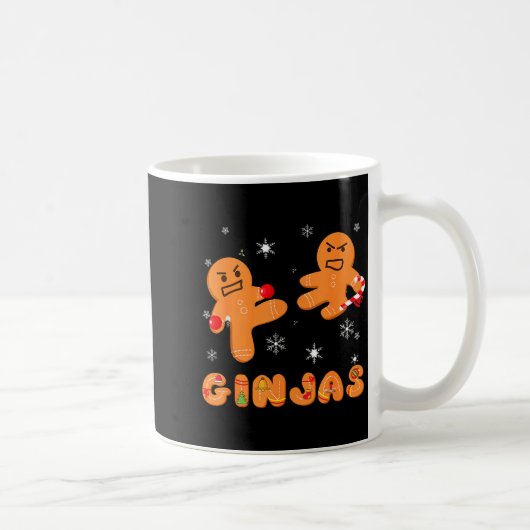 Ginjas Gingerbread Ninjas Funny Ugly Christmas  Kaffeetasse (Rechts)