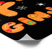 Ginjas Gingerbread Ninjas Funny Ugly Christmas Poster (Ecke)