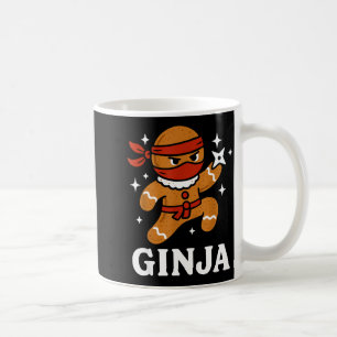 Ginjas Ingwerbrot-Ninja Lustiger Weihnachtscookie Kaffeetasse