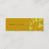 Ginkgo-Baumzweig mit Blätter Mini Visitenkarte (Rückseite)