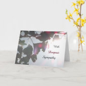 Ginkgo Biloba Blätter Beileid Grußkarte Karte (Gelbe Blume)