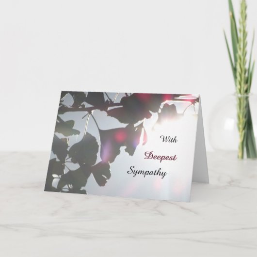 Ginkgo Biloba Blätter Beileid Grußkarte Karte (Vorderseite)