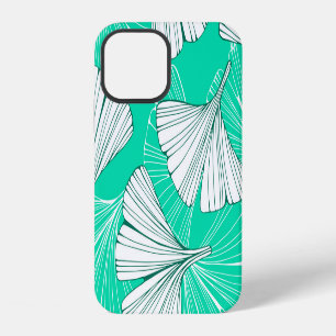 Ginkgo-Biloba-Blätter, handgezeichnet Muster iPhone 12 Hülle