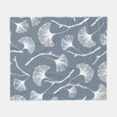 Ginkgo-Biloba-Blätter nahtlos Fleecedecke (Vorderseite (Horizontal))