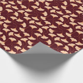 Ginkgo Biloba Blätter, nahtlose Blumenmuster. Geschenkpapier (Ecke)