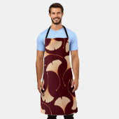 Ginkgo Biloba Blätter, nahtlose Blumenmuster. Schürze (Getragen)