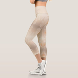Ginkgo Biloba Botanische Abstrakte Grafik Pinselst Capri Leggings