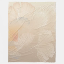 Ginkgo Biloba Botanische Abstrakte Grafik Pinselst Fleecedecke