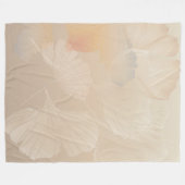 Ginkgo Biloba Botanische Abstrakte Grafik Pinselst Fleecedecke (Vorderseite (Horizontal))