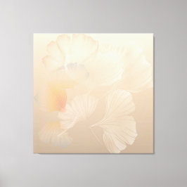 Ginkgo Biloba Botanische Abstrakte Grafik Pinselst Leinwanddruck