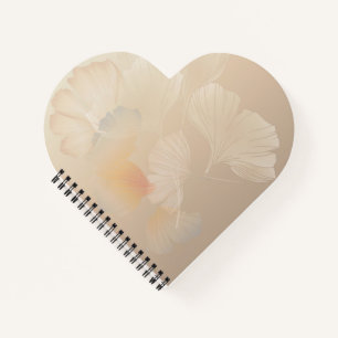 Ginkgo Biloba Botanische Abstrakte Grafik Pinselst Notizblock