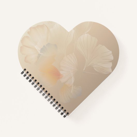 Ginkgo Biloba Botanische Abstrakte Grafik Pinselst Notizblock (Vorderseite)