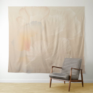 Ginkgo Biloba Botanische Abstrakte Grafik Pinselst Wandteppich