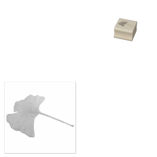 Ginkgo Biloba Leaf Briefmarke Gummistempel (Stempel)