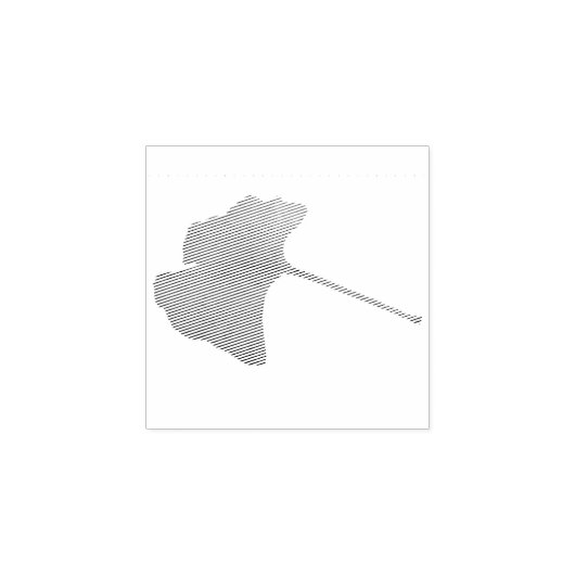 Ginkgo Biloba Leaf Briefmarke Gummistempel (Prägung)