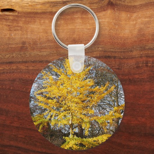Ginkgo Biloba Tree Keyring Schlüsselanhänger (Vorderseite)