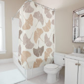 Ginkgo Biloba: trockenes, nahtloses Design. Duschvorhang (Beispiel)