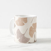 Ginkgo Biloba: trockenes, nahtloses Design. Kaffeetasse (Vorderseite Links)