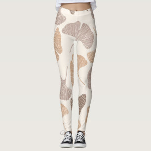 Ginkgo Biloba: trockenes, nahtloses Design. Leggings