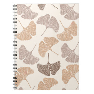 Ginkgo Biloba: trockenes, nahtloses Design. Notizblock