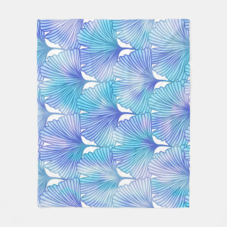 Ginkgo Biloba Verlasse Herbstmuster Fleecedecke