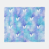 Ginkgo Biloba Verlasse Herbstmuster Fleecedecke (Vorderseite (Horizontal))