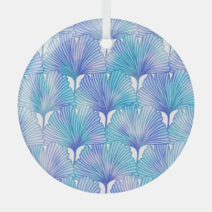 Ginkgo Biloba Verlasse Herbstmuster Ornament Aus Glas