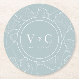 Ginkgo Biloba Wedding Paper Untersetzer