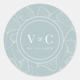 Ginkgo Biloba Whimsical Wedding Sticker