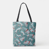 Ginkgo-Bilobablatt, Tischdeckelmuster. Tasche (Rückseite)