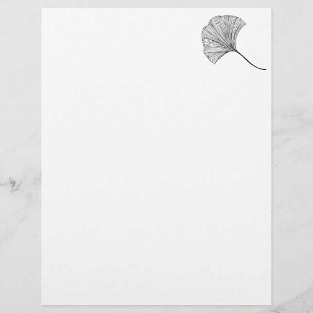 Ginkgo-Blatt Art Letterhead Briefbogen (Vorderseite)