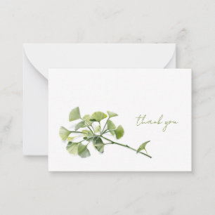 Ginkgo-Blatt-Dankeskarten Mitteilungskarte