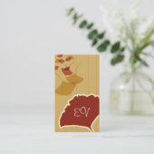 Ginkgo-Blatt-Geschäfts-Karte Visitenkarte (Stehend Vorderseite)