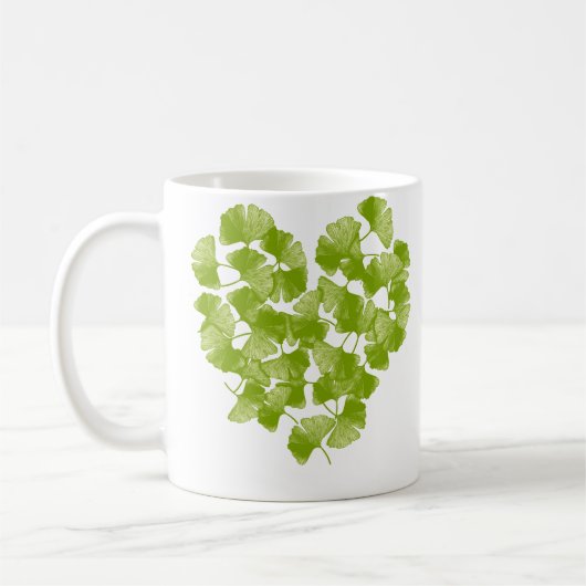 Ginkgo-Blatt-Herz Kaffeetasse (Links)