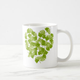 Ginkgo-Blatt-Herz Kaffeetasse