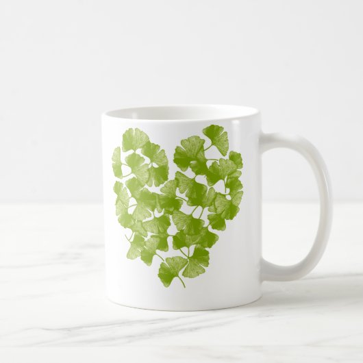 Ginkgo-Blatt-Herz Kaffeetasse (Rechts)