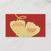 Ginkgo-Blatt-Visitenkarte Visitenkarte (Rückseite)