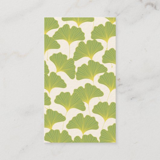 Ginkgo-Blätter 2 Visitenkarte (Rückseite)