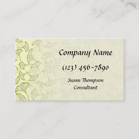 Ginkgo-Blätter 2 Visitenkarte (Vorderseite)