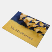 Ginkgo-Blätter auf Beschaffenheit Fußmatte (Schrägansicht)