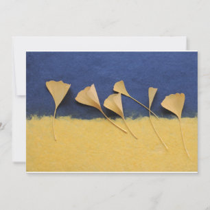 Ginkgo-Blätter auf Büttenpapier-12x18einladung Einladung