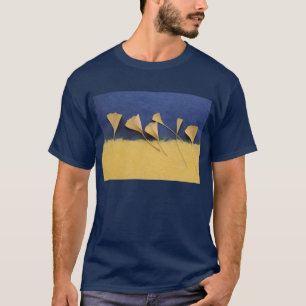 Ginkgo-Blätter auf Büttenpapierdunkelheits-T - T-Shirt