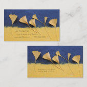 Ginkgo-Blätter auf Büttenpapiermamma Telefonnummerkarte (Vorne/Hinten)